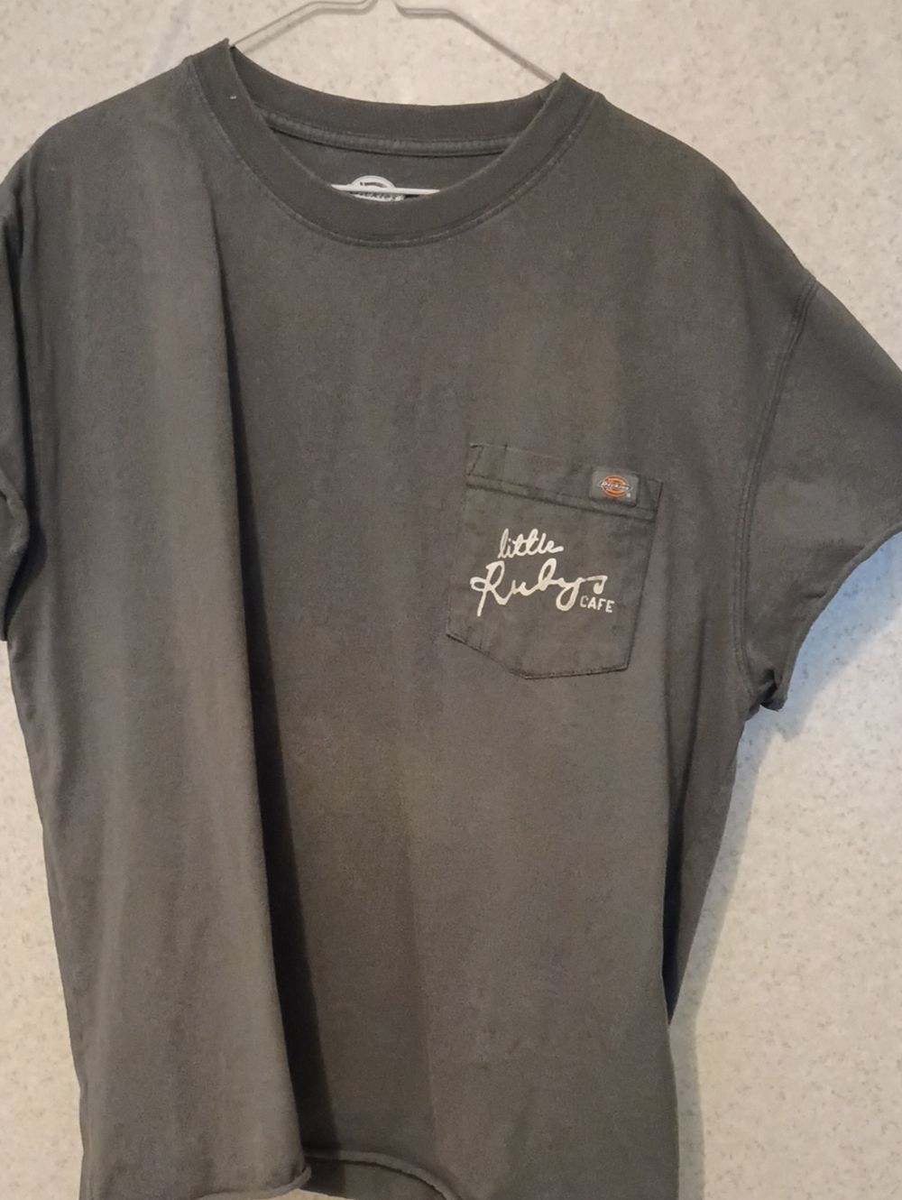 Dickies Black Short Sleeve Pocket Tee with Script Logo